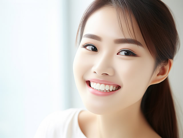 笑顔の女性